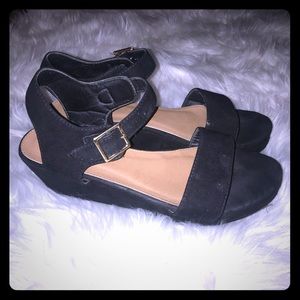 Black Platform Wedges
